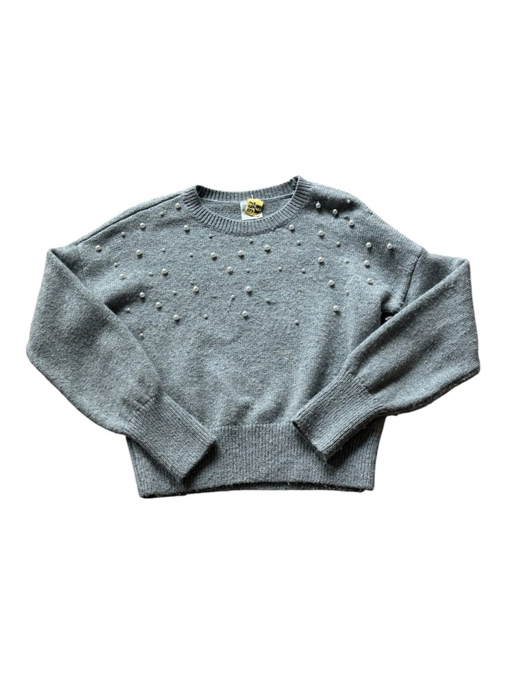 abercrombie kids Gray Pearl-Accent Crewneck Sweater